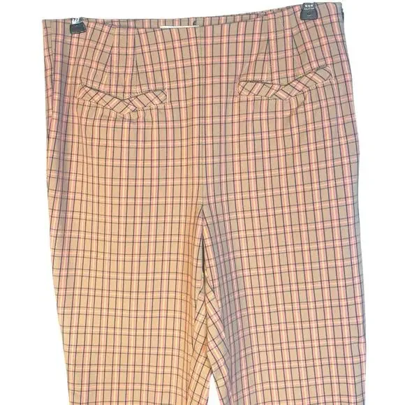 Anthropologie The Essential Slim Plaid Check High Rise Ankle Pants Size 4 - Picture 5 of 8